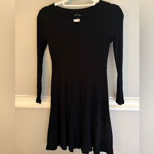 Black Long Sleeve Kids Dress